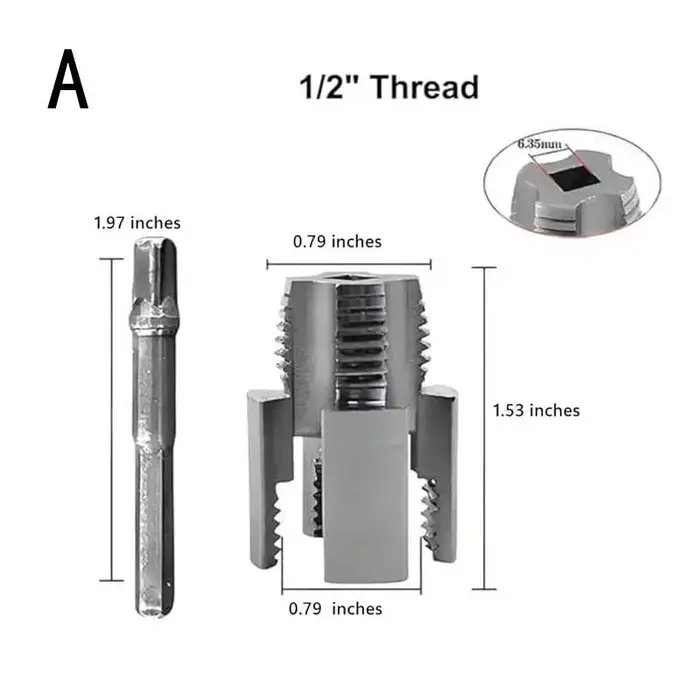 Outil de filetage de tuyaux intégré