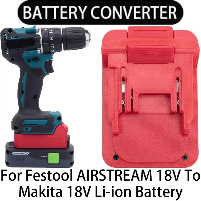 Adaptateur pour Makita 18V Li-Ion outils convertisseur vers Festool AIRSTREAM 18V Li-Ion adaptateur