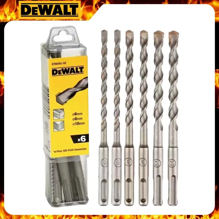 DEWALT DT60302 SDS Plus perceuses 6 pièces ensemble 6MM 8MM 10MM marteau électrique peu antidérapant