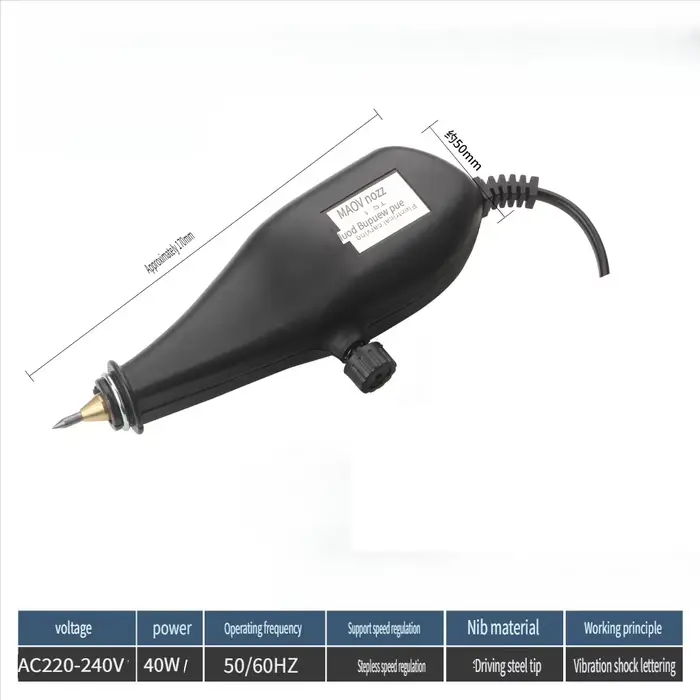 Stylo de gravure électrique 25W, outil de gravure pour le bois, le métal, l'acier inoxydable, le ver