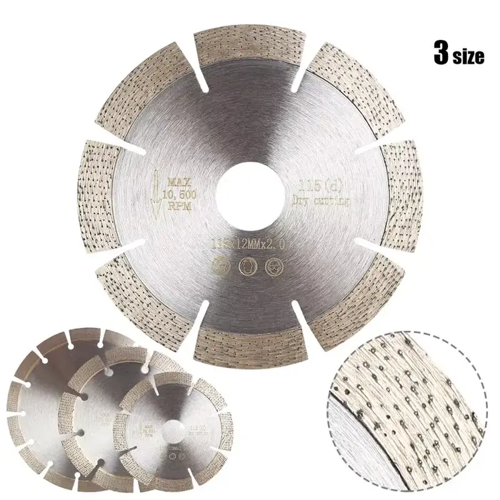 Lame de scie diamantée pour la maçonnerie, 4.5 "/5"/7 ", pour couper le béton sec ou humide