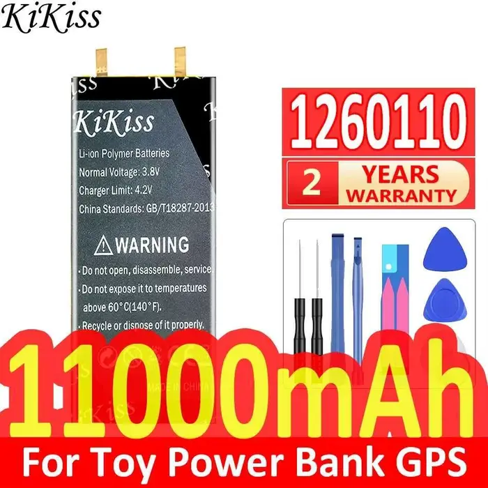 Batterie de Source d'alimentation Portable multifonction 1260110 11000Mah pour banque de jouets Gps