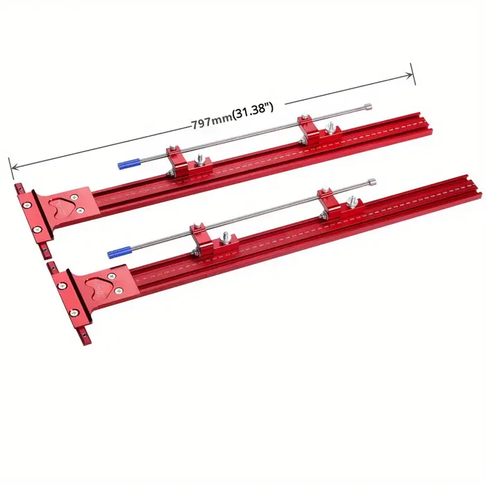 Système de rail de guidage parallèle 2-en-1 pour scie à onglet