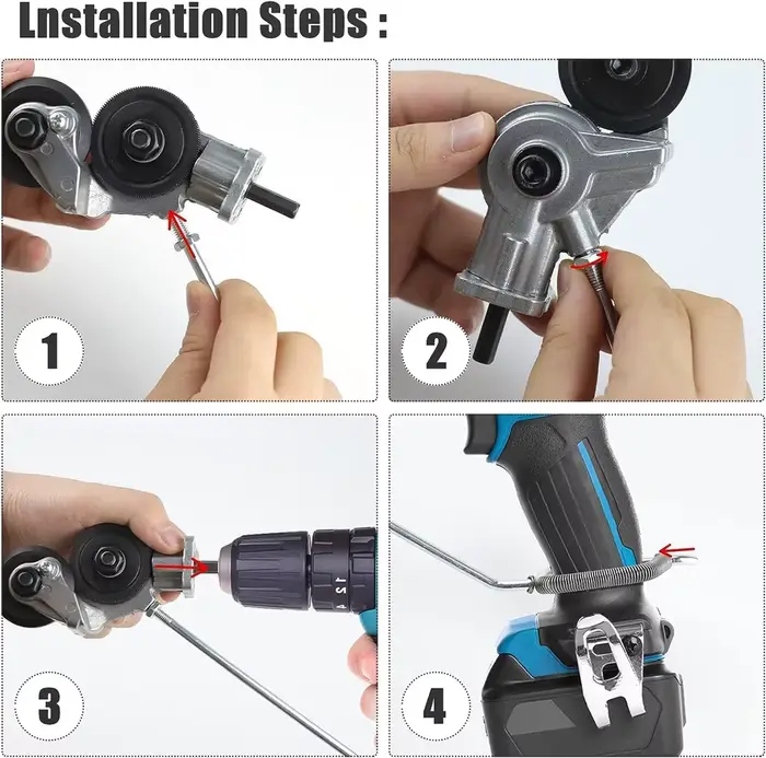 Fixation de perceuse à grignoteuse électrique en métal avec adaptateur