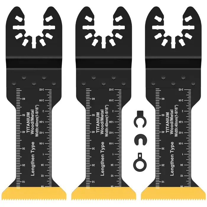 Lames de scie oscillante multifonctionnelles, 3 pièces, lames de scie oscillante extra-longues en ti