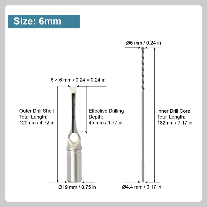 Support réglable pour perçage carré 6 à 12.7 mm système de bédane creux pour bois outil de guidage e