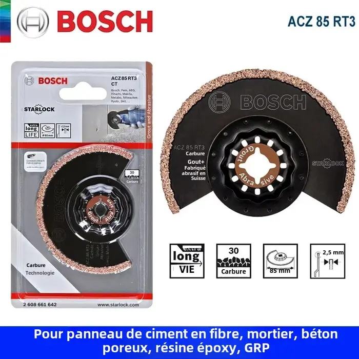 Bosch-Lame de Scie Oscillante Starlock ACZ 85 RT3