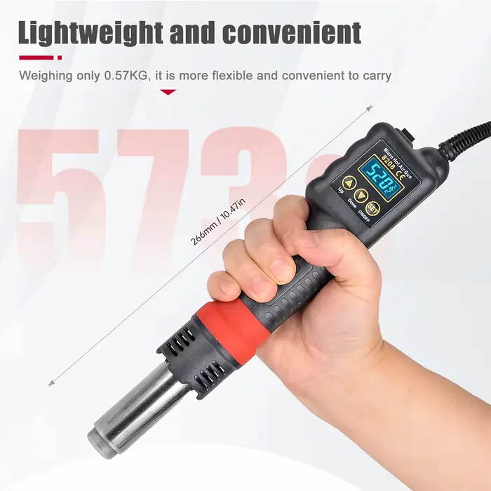 JCD pistolet à Air chaud 8208 Micro Station de soudage de retouche LCD sèche-cheveux numérique pour 
