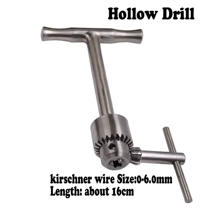 Orth4WD Kirschner Wire Locker Perceuse à main creuse universelle, Perceuse à main, Manche en bois, V