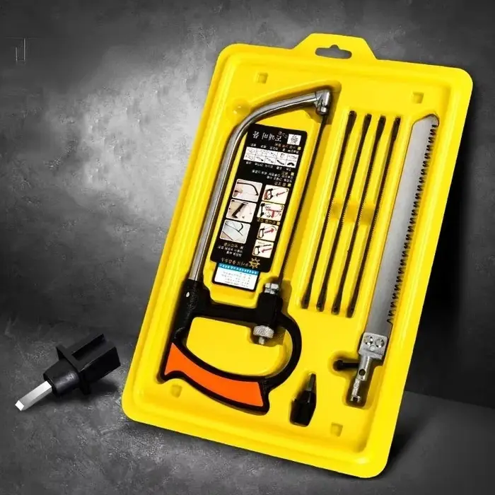 Kit de scie à main multifonction 8 en 1, scie en acier pour métal, bois, verre, bricolage, outil de 