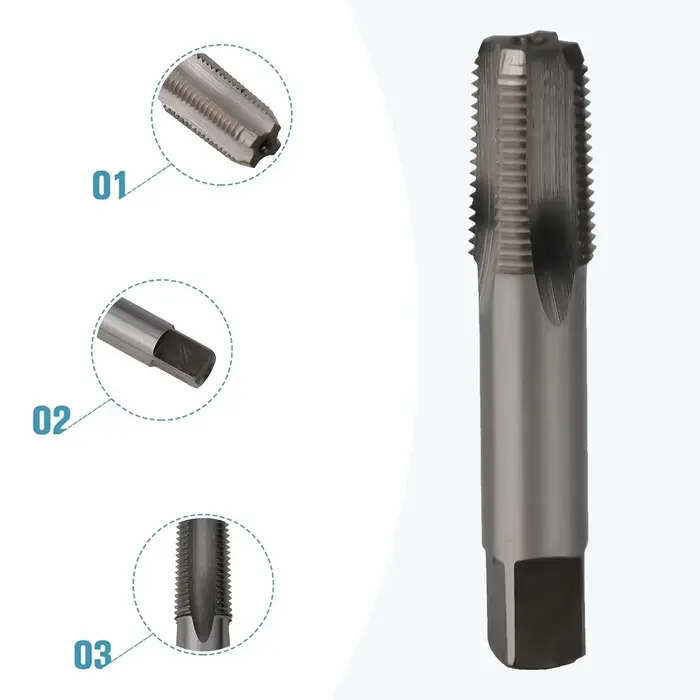 1/8-27 NPT robinet HSS tuyau conique filetage