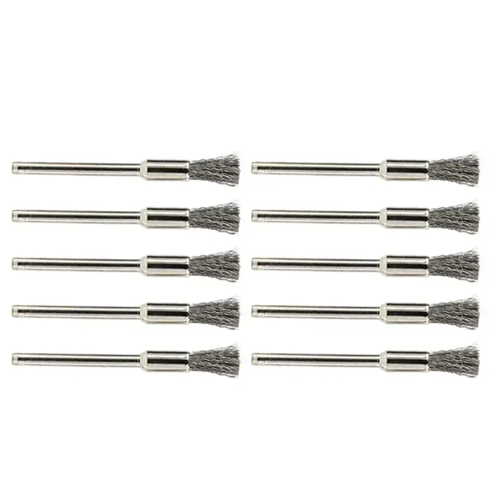 Brosse métallique en acier inoxydable 5x3mm, pour meuleuse de moule, poignée, perceuse rotative électrique, perceuse électrique pour outil d'impact, brosses de polissage