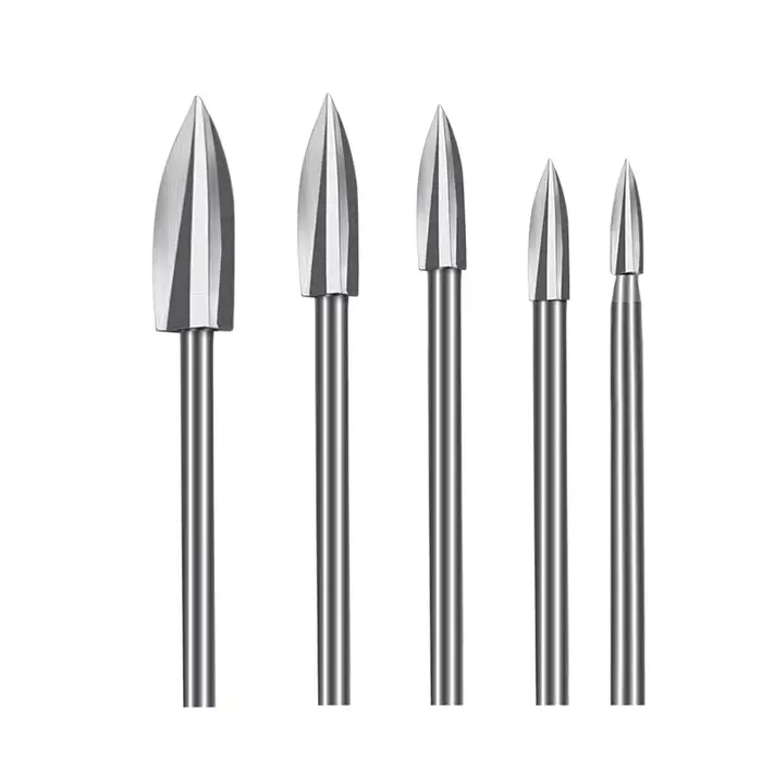 Ensemble de 5 outils de sculpture sur bois - parfaits pour les outils rotatifs, le travail du bois, 