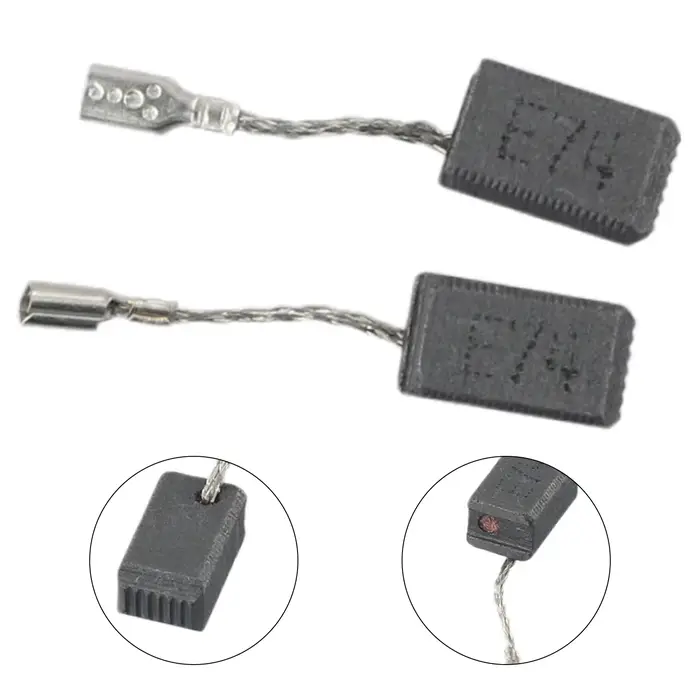 Brosses en carbone métalliques pour Bosch, 2 pièces, 6.5x8x13mm, GWS 7-100/GWS 7-115 E/GWS 7-125, pi
