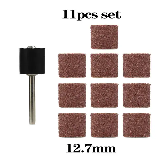 11/102 pièces Kit de tambour de ponçage grain # 80 # 120 # Bande