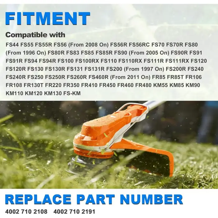 Tête de coupe 25-2 pour débroussailleuses Stihl FS90 FS90R FS55 FS56 FS56RC FS70 FS80 FS110 FS130 FS88 FS100 FS100R FS106 FS108