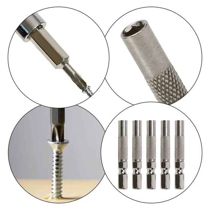 5 pièces 6.35mm 1/4 "adaptateur d'embout d'insertion au système 4mm 4 tournevis adaptateur Micro-emb