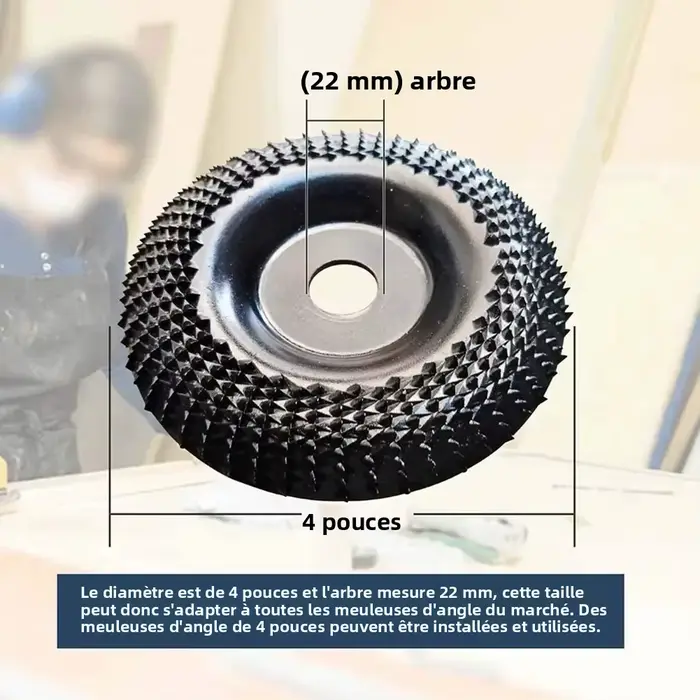 4 pouces disque meuleuse roue bois façonnage