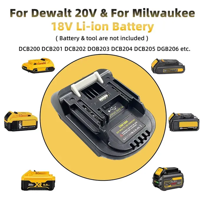 Adaptateur de batterie DM18M pour outils Makita 18V
