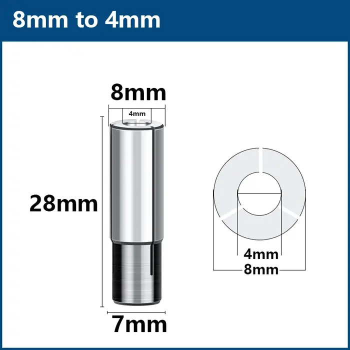 CMCP 1 pièce Adaptateur de pince de serrage pour outil de routeur CNC 3.175mm 4mm 6mm 6.35mm 12.7mm