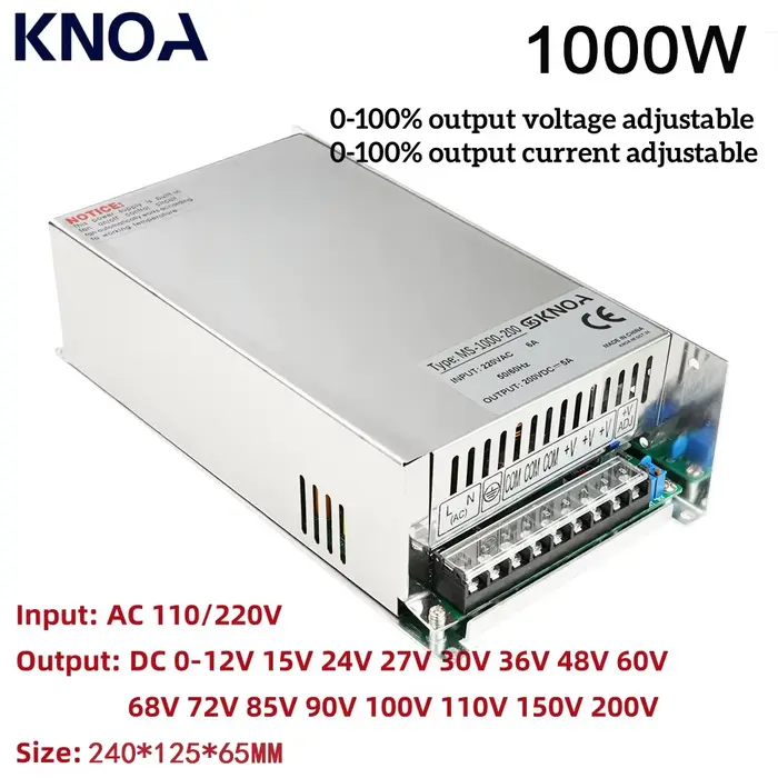 Alimentation de commutation réglable 1000W 1500W