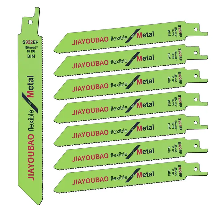 Lames de scie alternative flexibles pour coupe de métal, 6 pouces, 18TPI, pour coupe droite rapide d