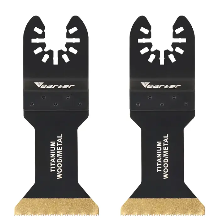 Vearter 2 pièces 34/44mm lame de scie multi-outils oscillante universelle revêtue de titane pour couper le métal clou bois plastique matériau dur