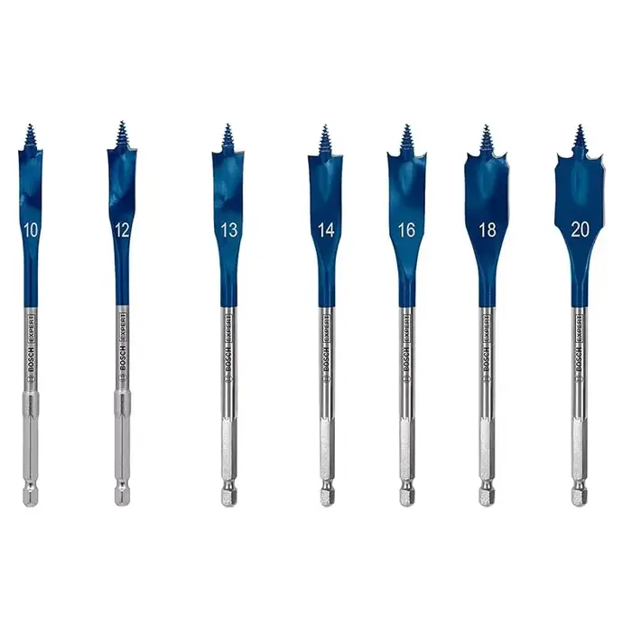 BOSCH 2608900336 EXPERT jeu de forets à pelle à coupe automatique 10-32mm accessoires de perceuse à percussion pour le perçage du bois