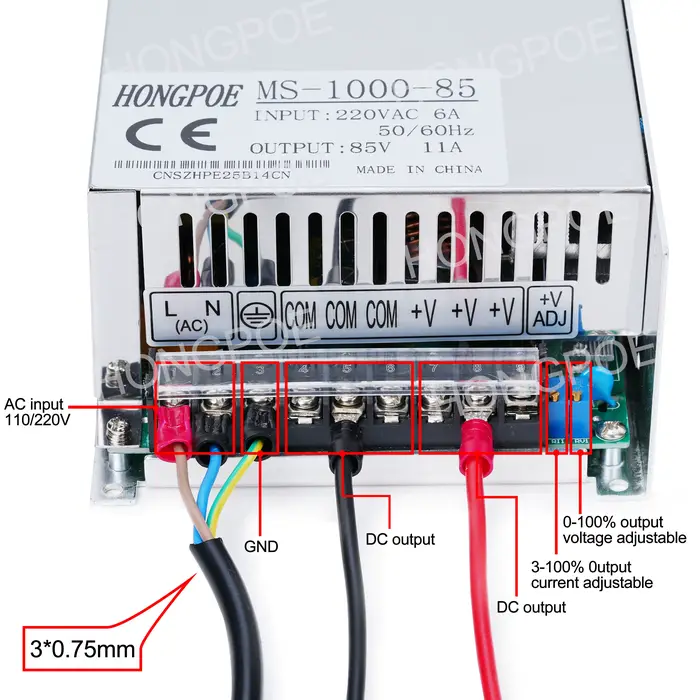 Alimentation réglable 500W 600W 1000W 1500W