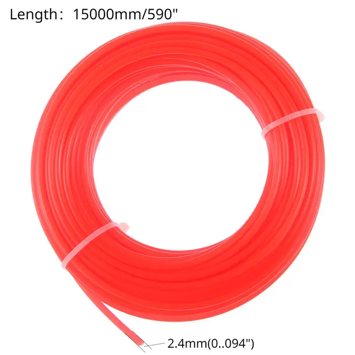 2.4mm * 15000mm tonte ronde forte tondeuse Nylon ligne débroussailleuse