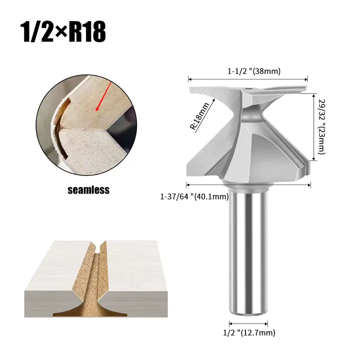 Mèches de routeur intégrées R18 R30, tige de 1/2 pouces, tige de 12mm, pour le travail du bois, outi