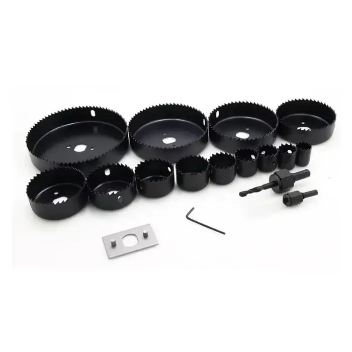 JUSTINLAU 16 pièces de 19-127mm scie cloche pour le travail du bois boîte en plastique ensemble outil de forage de