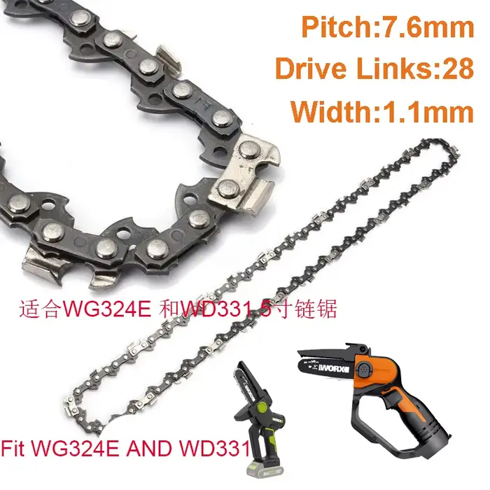 WORX – chaîne de scie originale pour WG324E, 5 pouces, livraison gratuite
