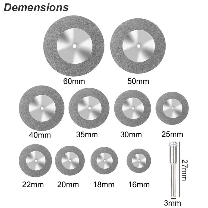 Lame de diamant, disque coupé