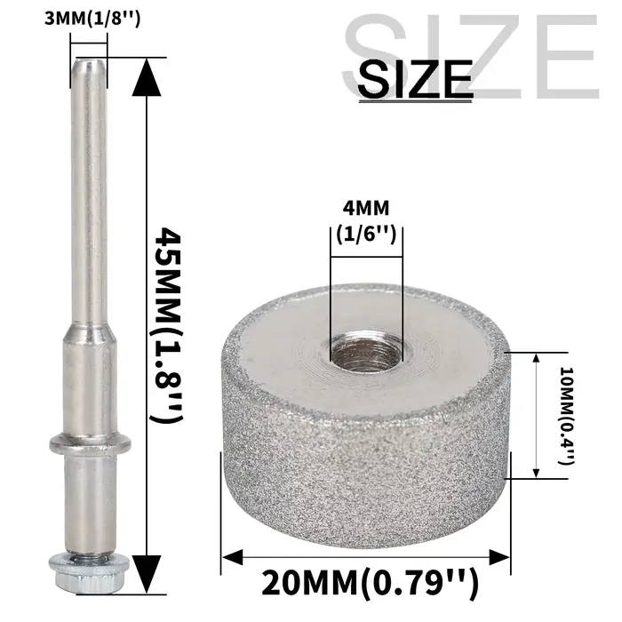 2 pièces de disques abrasifs diamantés de 20 mm