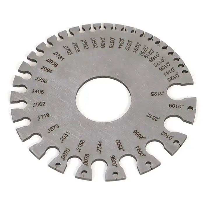 Jauge de fil en métal, jauge de diamètre de fil rond, instrument de mesure