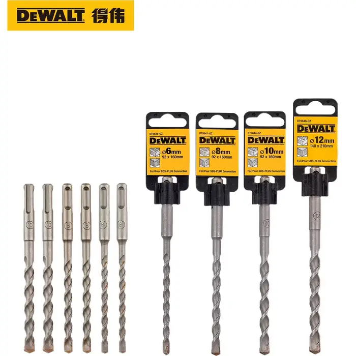 Jeu de forets pour marteau perforateur électrique DEWALT à 4 rainures