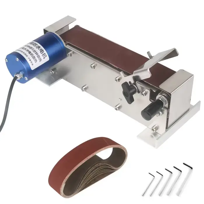 Mini ponceuse à bande électrique – Affûteuse de couteaux de table pour affûter des couteaux, des cis