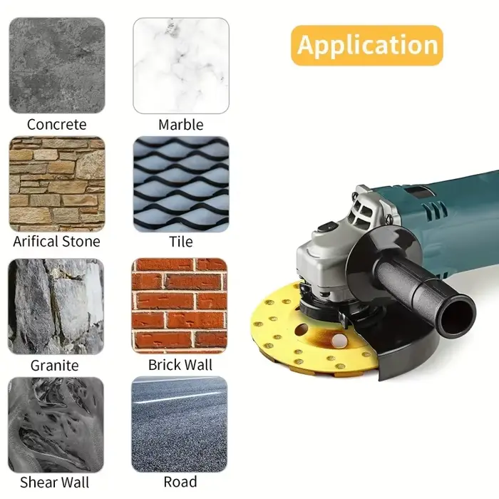 Disque de meulage diamanté 4 pouces HHS Turbo robuste pour béton