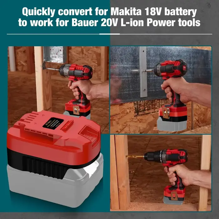 Pour Bauer 20V outils MT18BAU adaptateur de batterie