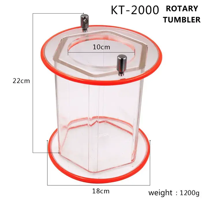 PHYHOO KT2000 KT-6808 Polisseuse rotative à tambour cylindrique pour bijoux