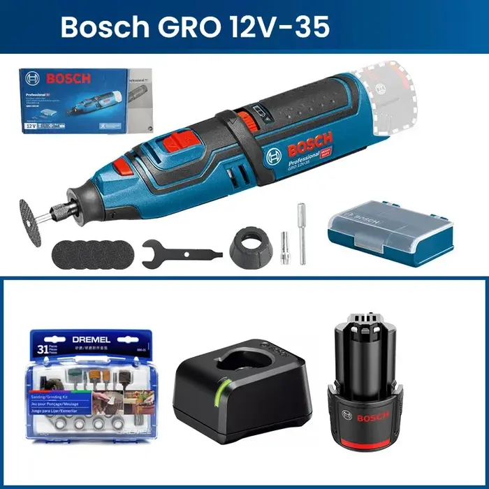 Bosch-Meuleuse sans fil GRO 12V-35