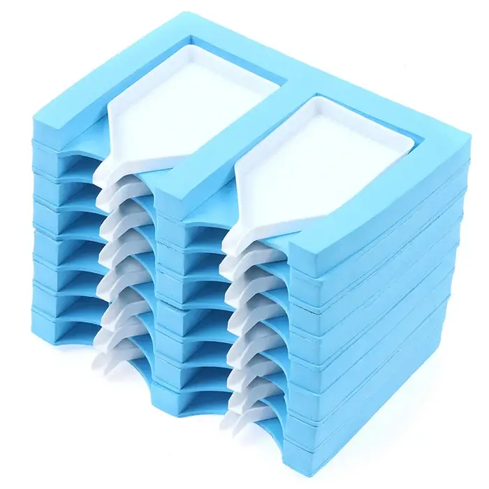 HOMFUN 16 fentes bricolage diamant peinture plateau outil perceuse plaque accessoires support de rangement avec 16