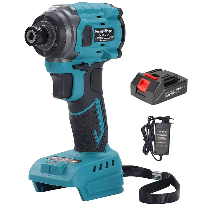 Perceuse visseuse à percussion électrique sans fil, 18V, 1/4 ", batterie aste, sans balais, tournevi
