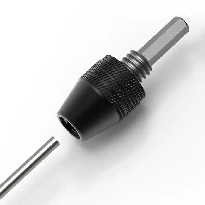 1.5-2.5mm changement rapide poignée hexagonale trois mâchoires auto centrage foret hélicoïdal mandrin 6.35mm meuleuse électrique perceuse mandrin outil