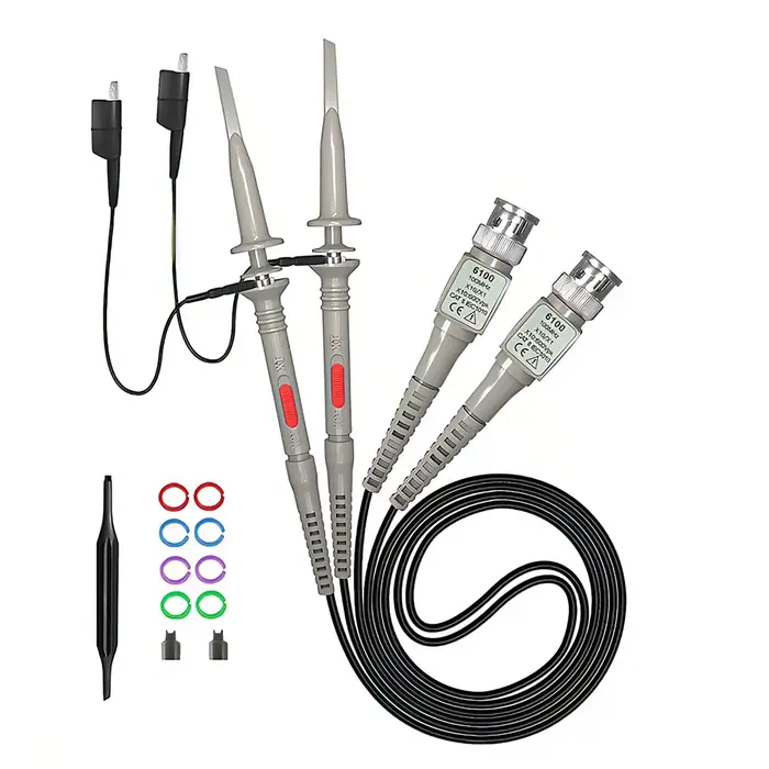 Kit de sonde d'oscilloscope P6100 BNC, 100MHz, 1X, 10X Mayitr, testeur de haute précision, avec pinc