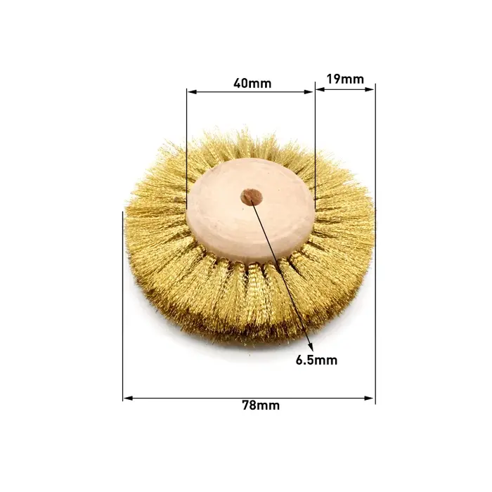 Brosse à roue en fil de laiton pour bijoux, broyeur de polissage, outils rotatifs pour l'élimination