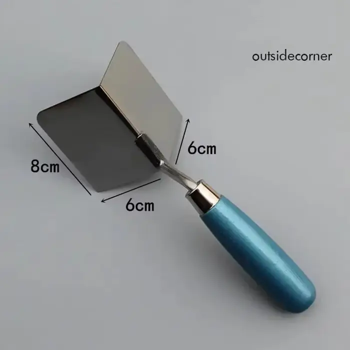 Outil d'angle pour cloison sèche 8x6cm, couteau d'angle extérieur/intérieur, truelle d'angle en acie
