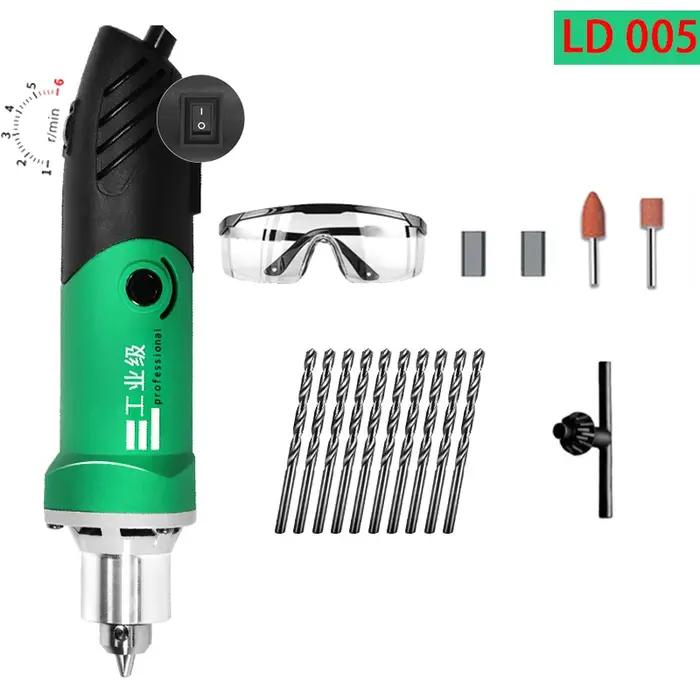 Perceuse électrique haute puissance 480/260W, meuleuse Dremel, machine à polir et ensemble d'accessoires de meulage, outil rotatif de ching BE