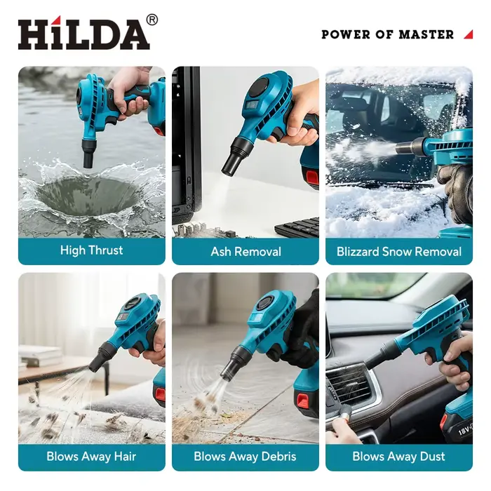 Aspirateur sans fil et souffleur d'air 2-en-1 HILDA pour batterie Makita